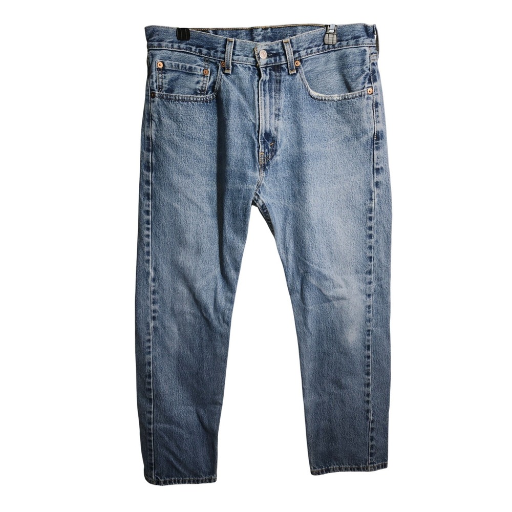 Levis 505 Regular Fit Mens Jeans Blue Medium Wash Denim 34x30 (Actual 34x28)